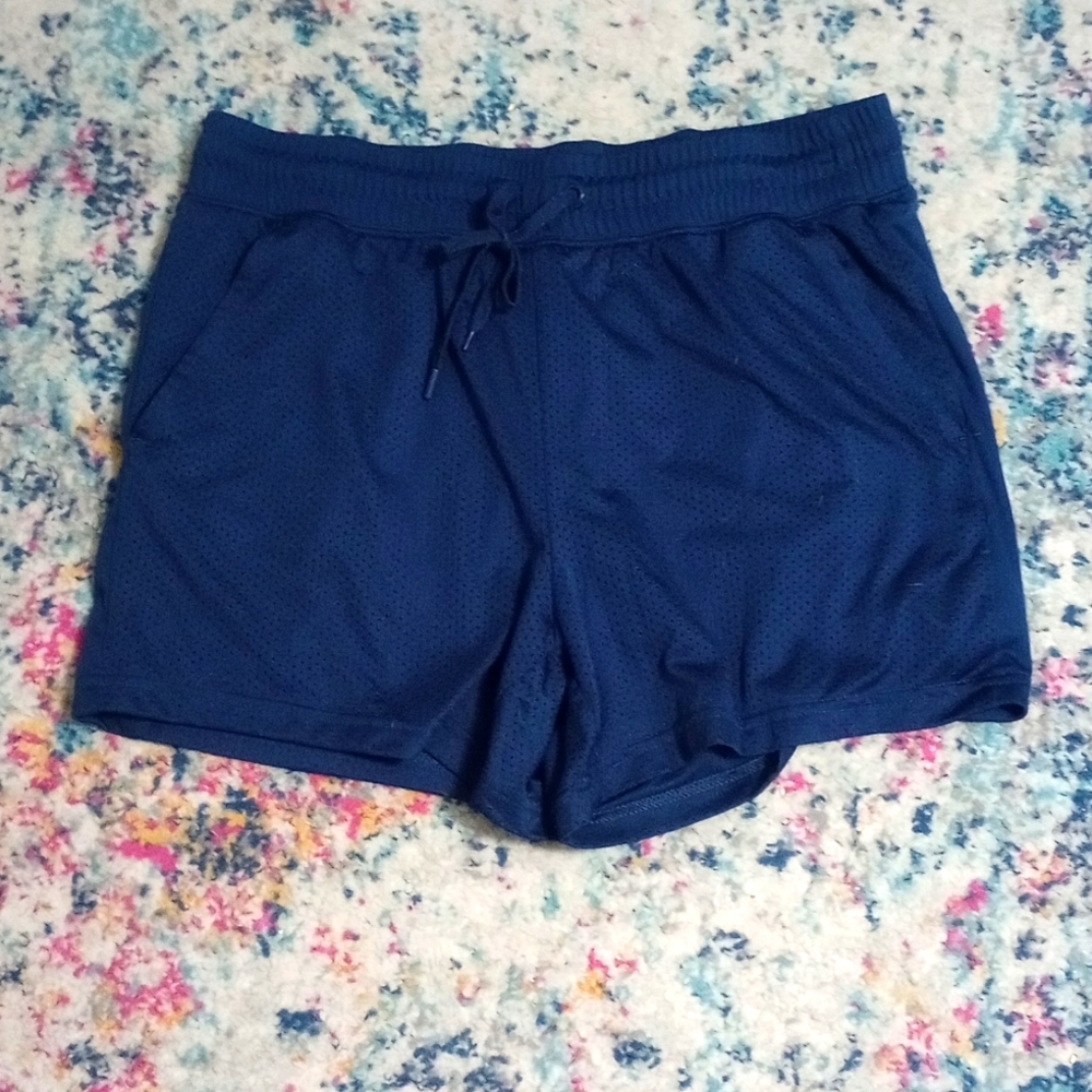 Blue athletic shorts